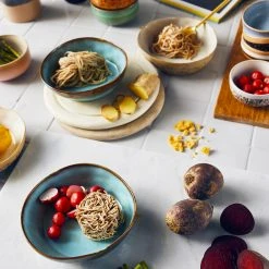 HKliving Ceramic 70's Pasta Bowl Tiger Set of 2