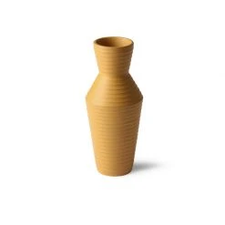 HKliving Ceramic Flower Vase Ochre