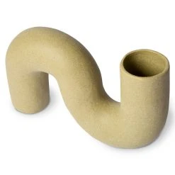 HKliving Matte Olive Twisted Vase