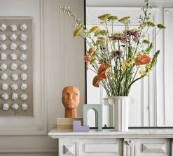 HKliving White Ceramic Vase Greek B