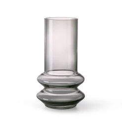 HKliving Smoked Grey Glass Vase M