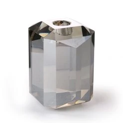 HKliving Grey Crystal Glass Diamond Candle Holder