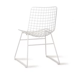 HKliving White Wire Dining Chair