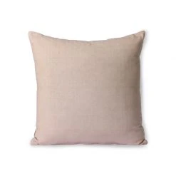 HKliving Striped velvet cushion beige/liver (45x45)