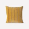 HKliving Striped Velvet Cushion Ochre/Gold (45x45)