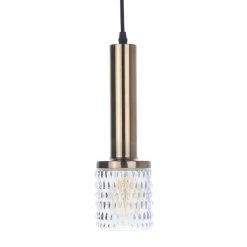HKliving Brass/glass Pendle Lamp