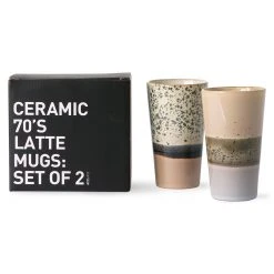 HKliving 70s Ceramics Latte Mugs Set of 2