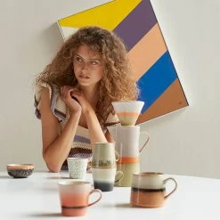 HKliving Set of 4 70s Americano Cups Set 6 HKliving Set of 4 70s Americano Cups Set