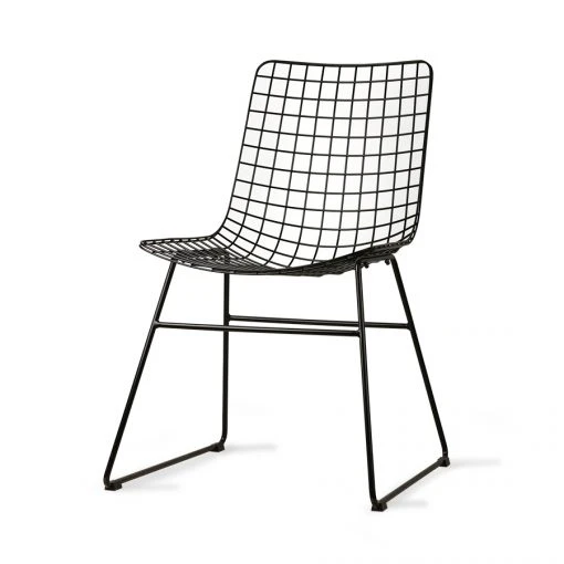 HKliving Black Wire Dining Chair
