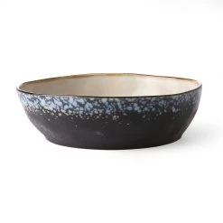 HKliving Ceramic 70's pasta bowl: galaxy set/2