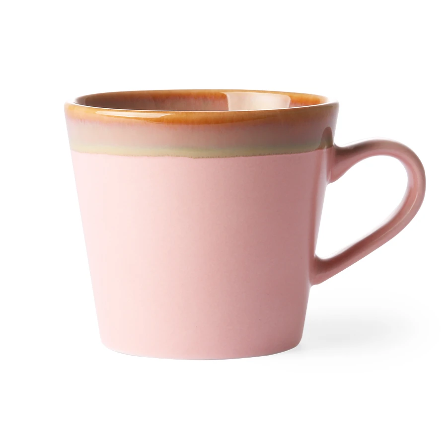 HKliving 70s Ceramics Cappuccino Mug - Pink 3 HKliving 70s Ceramics Cappuccino Mug - Pink