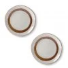 HKliving Ceramic 70's Dessert Plate Snow Set of 2