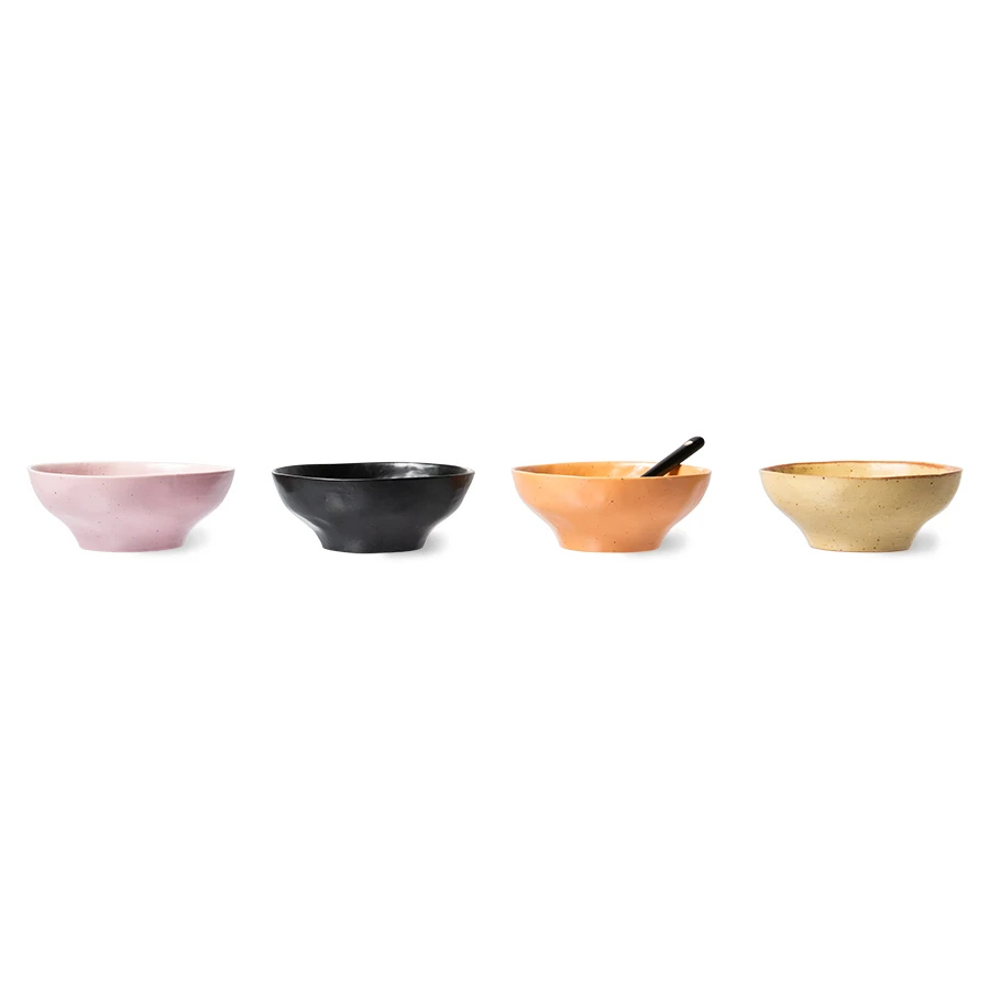 HKliving Bold & Basics Ceramics Small Bowls - Set of 4 HKliving Bold & Basics Ceramics Small Bowls - Set of 4