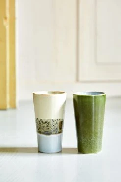 HKliving 70s Ceramics: Latte Mug, Grass