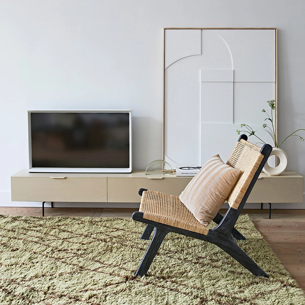 HKliving Striped Velvet Cushion Beige/Dusty Pink (45x45) HKliving Striped Velvet Cushion Beige/Dusty Pink (45x45)