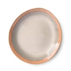 HKliving Ceramic 70's Side Plate: Earth (Set of 2)