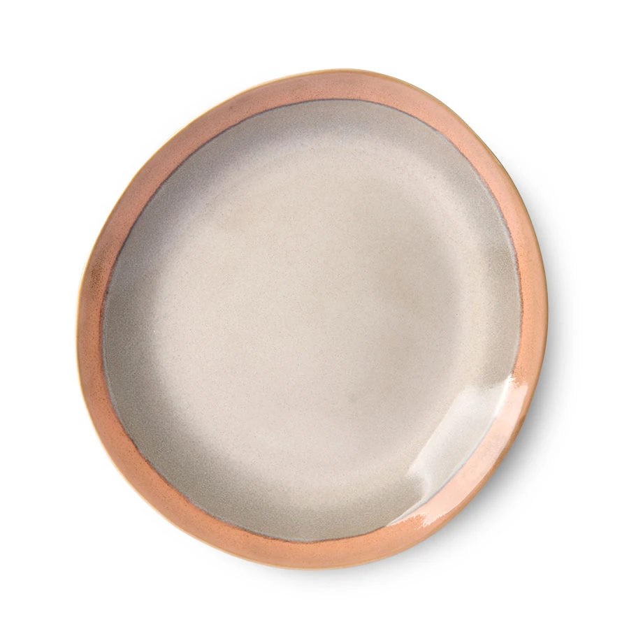 HKliving Ceramic 70's Side Plate: Earth (Set of 2) HKliving Ceramic 70's Side Plate: Earth (Set of 2)