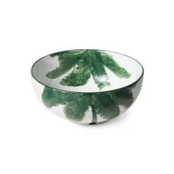 HKliving Green Porcelain Palms Bowl