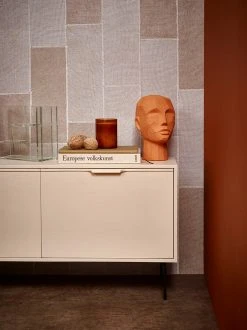 HKliving Terracotta Abstract Head Sculpture