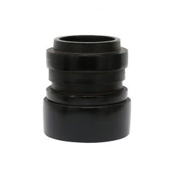 HKliving Vase 14x14x15cm in Black Stoneware Handmade