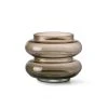 HKliving Smoked Brown Glass Vase Small