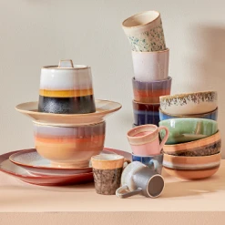 HKliving 70s Ceramics Espresso Mug Set of 4