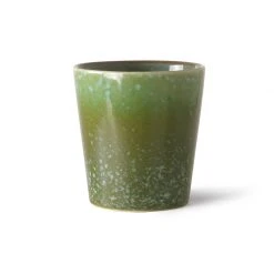 HKliving 70s Ceramics: Coffee Mugs, Spring Greens (Set of 4)
