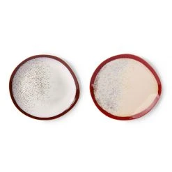 HKliving 70s Ceramics Dinner Plate Frost, Set of 2