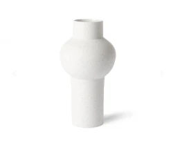 HKliving Vase 15x15x30.5cm White Handmade of Clay