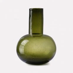 HKliving Green Glass Blown Vase L
