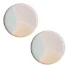 HKliving Gallery Ceramics Round Side Plate Mint/Nude Set of 2