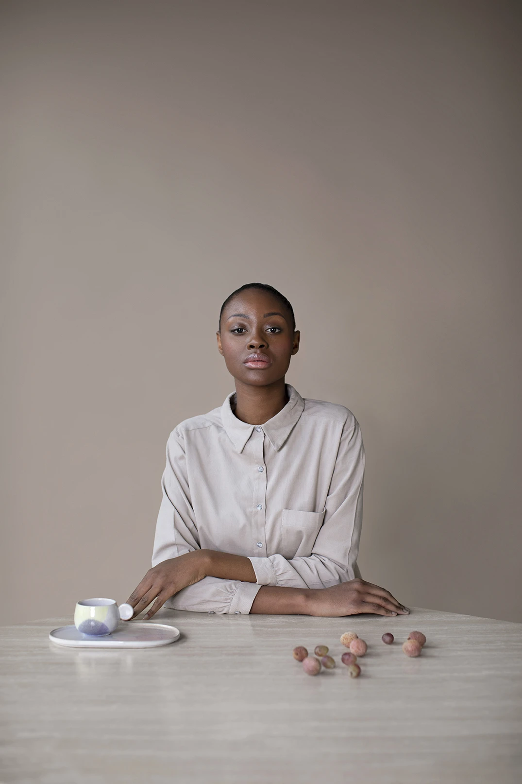 HKliving Gallery Ceramics Coffee Cup Yellow/Lilac Set of 2 HKliving Gallery Ceramics Coffee Cup Yellow/Lilac Set of 2