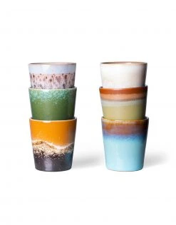 HKliving Set of 6 Phoenix Coffee Mugs