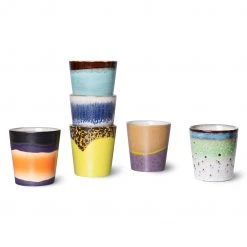 HKliving 70s Ceramics Handleless Coffee Mug - Comet
