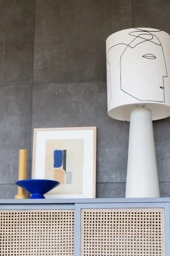 HKliving Large Printed Faces Lampshade