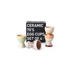 HKliving Multicolour Ceramic Egg Cups