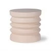 HKliving Cream Stoneware Side Table