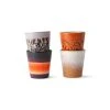 HKliving 70s Ceramics Ristretto Mugs Set of 4