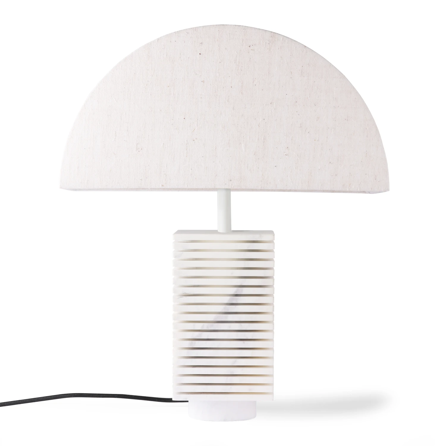 HKliving Ribbed Table Lamp Base White Marble HKliving Ribbed Table Lamp Base White Marble
