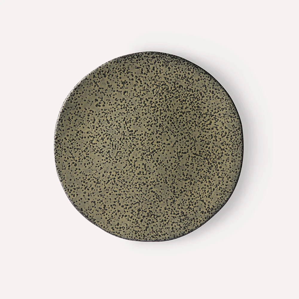 HKliving Gradient Ceramics Side Plate Green Set of 2 4 HKliving Gradient Ceramics Side Plate Green Set of 2