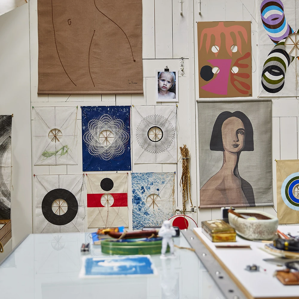 HKliving Woman Portrait Tapestry by Sella Molenaar HKliving Woman Portrait Tapestry by Sella Molenaar