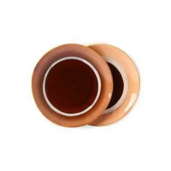 HKliving 70s Ceramics Dessert Plate Stream - Set of 2