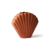 HKliving Terracotta Textured Ceramic Shell Vase
