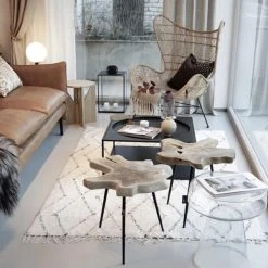 HKliving Cotton Berber Rug (140x200)