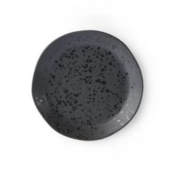 HKliving Set of 6 grey organic breakfast plates