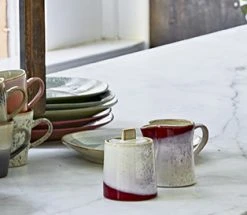 HKliving 70’s Ceramics Frost Milk Jug & Sugar Pot