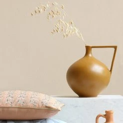 HKliving Ceramic Mustard Amphora Large Jar