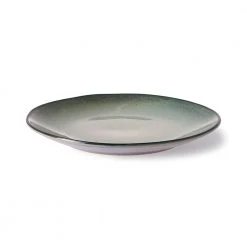 HKliving Home Chef Ceramics Dinner Plate Grey/Green Set of 2