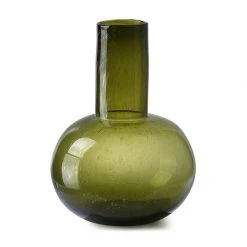 HKliving Green Glass Blown Vase