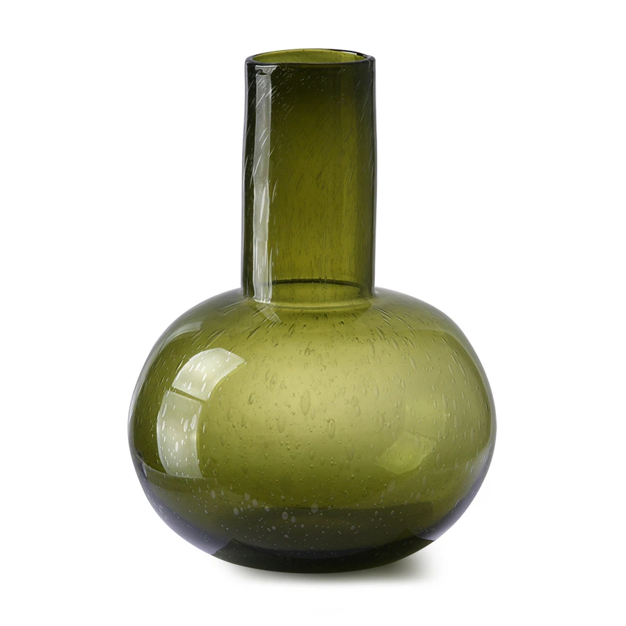 HKliving Green Glass Blown Vase HKliving Green Glass Blown Vase